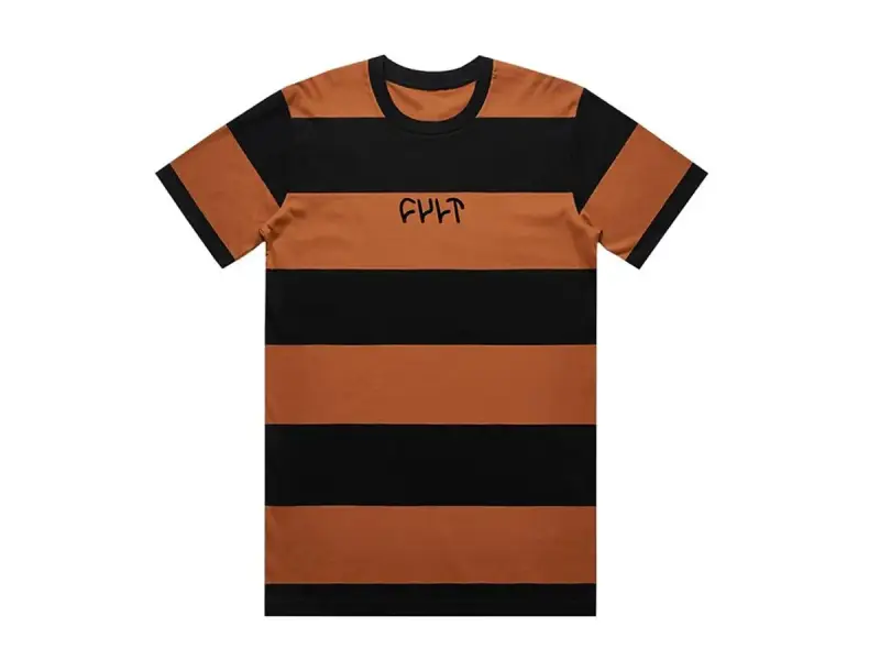 Cult "Wide Stripe" T-Shirt - Copper/Black