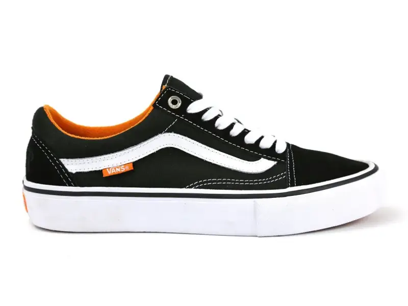 Cult X Vans "Old Skool Pro" Shoes - Black/White/Orange