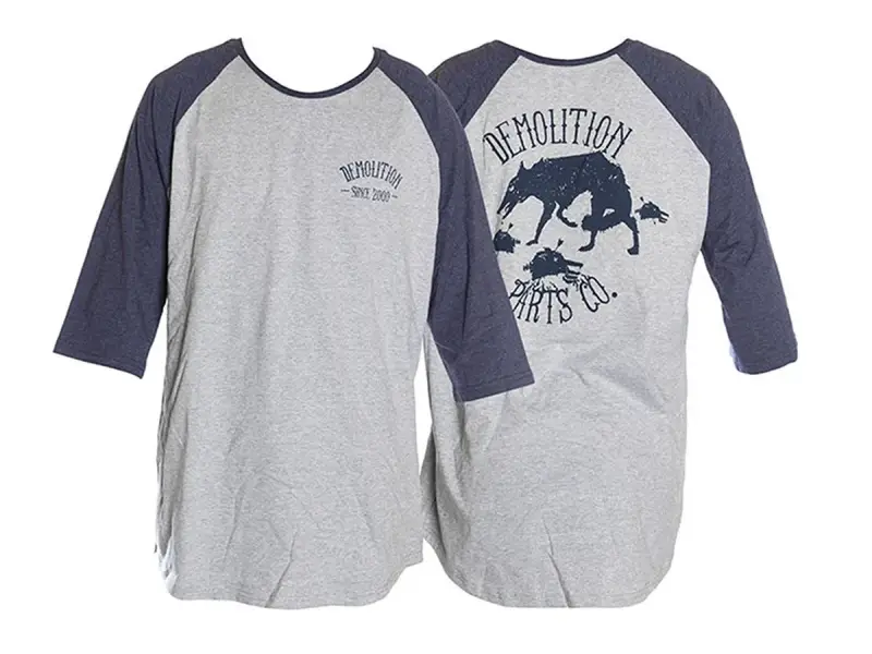 Demolition "Alpha" 3/4 Longsleeve - Grey/Blue