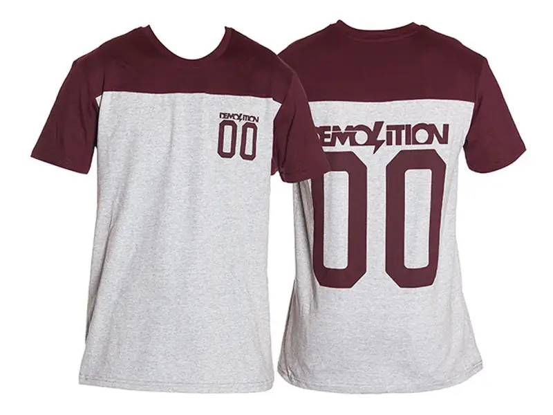 Demolition "Jersey" T-Shirt - Grey/Red