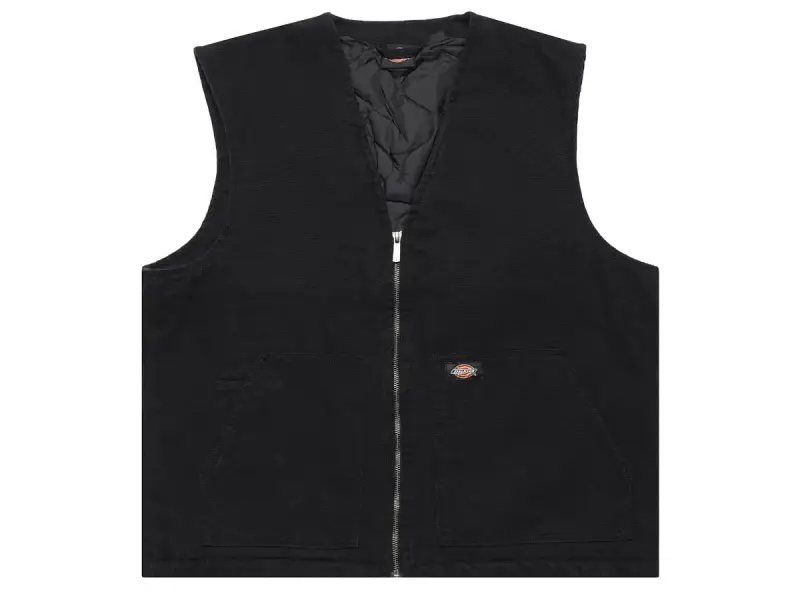 Dickies "Duck Canvas Summer" Weste - Stone Washed Black