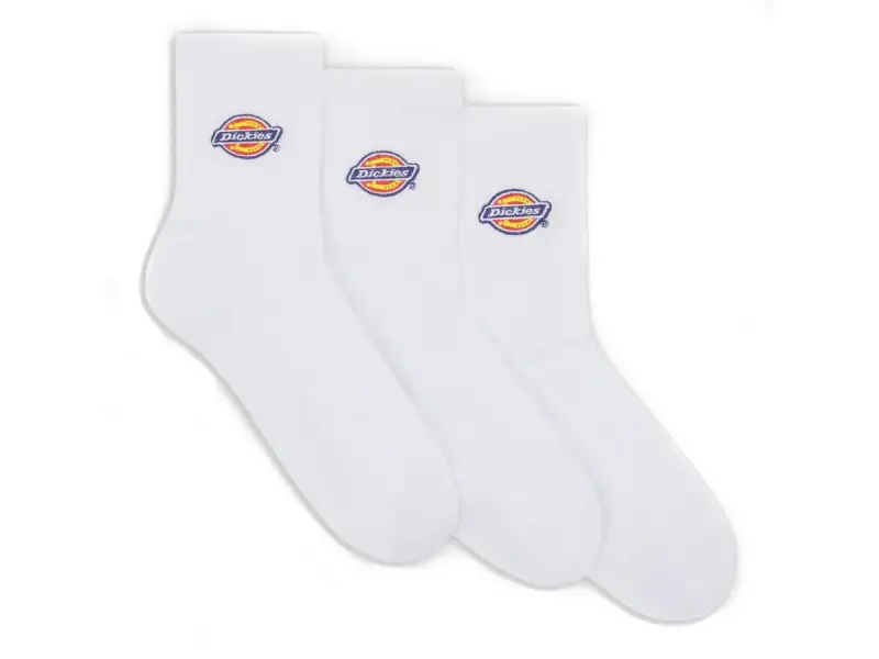 Dickies "Valley Grove Mid" Socks (3 Pair) - White