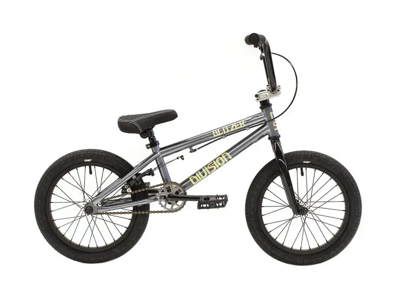 Division BMX "Blitzer 16" 2021 BMX Rad - 16 Zoll - Metal Grey / Polished