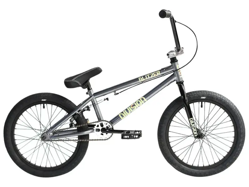 Division BMX "Blitzer 18" 2021 BMX Bike - 18 Inch - Metal Grey / Polished