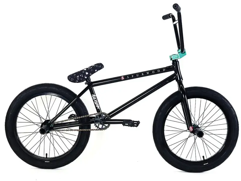 Division BMX "Spurwood" 2018 BMX Rad - ED Black/Matte Teal - Brakeless - Freecoaster