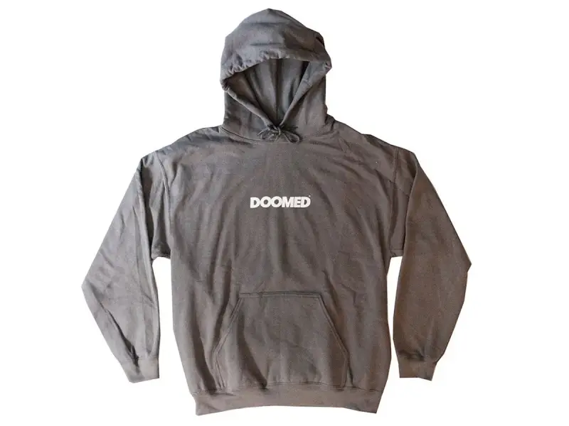 Doomed Brand "LOGO" Hooded Pullover - Charcoal