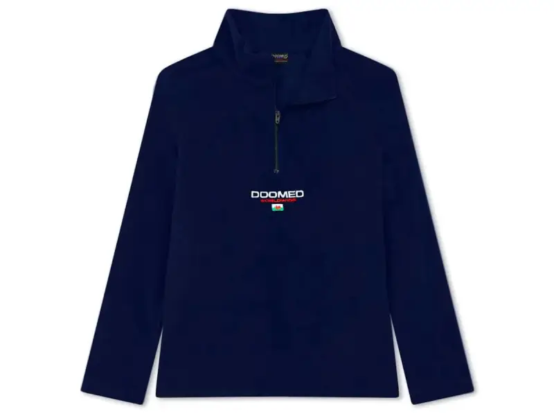 Doomed Brand "Dolo Quarter Zip Fleece" Pullover - Navy