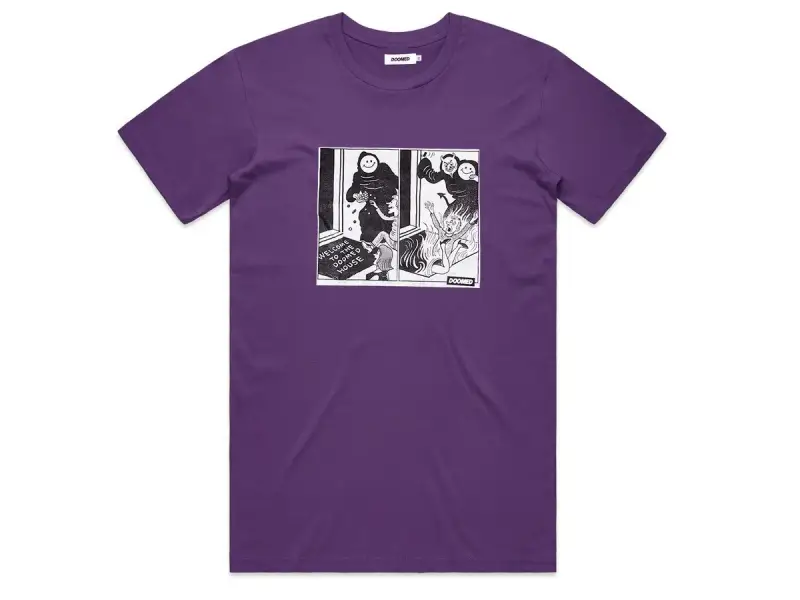 Doomed Brand "Doomed House" T-Shirt - Purple
