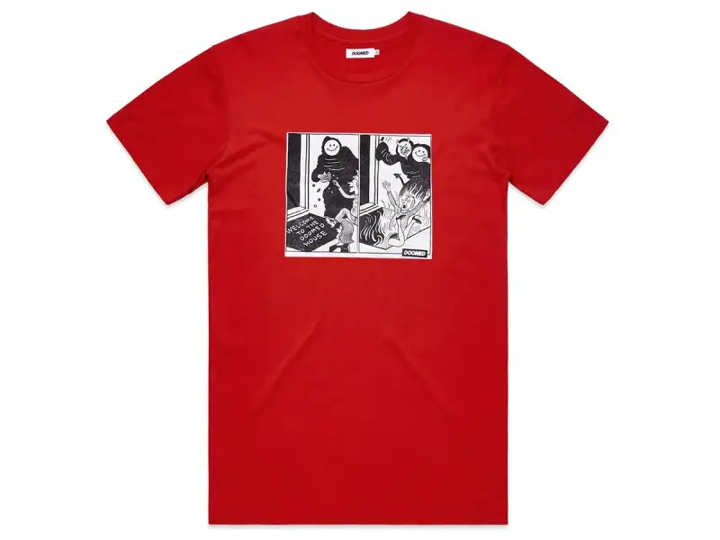 Doomed Brand "Doomed House" T-Shirt - Red