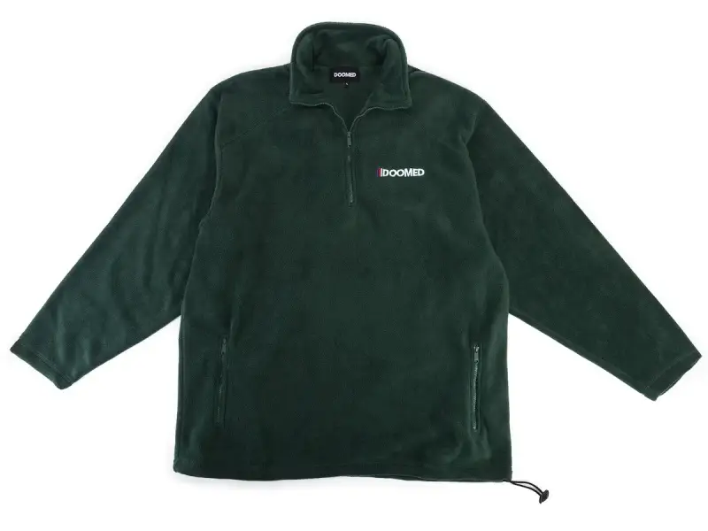 Doomed Brand "Fleeced Half Zip" Pullover - Green