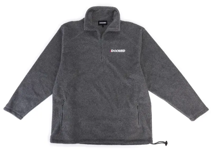 Doomed Brand "Fleeced Half Zip" Pullover - Grey