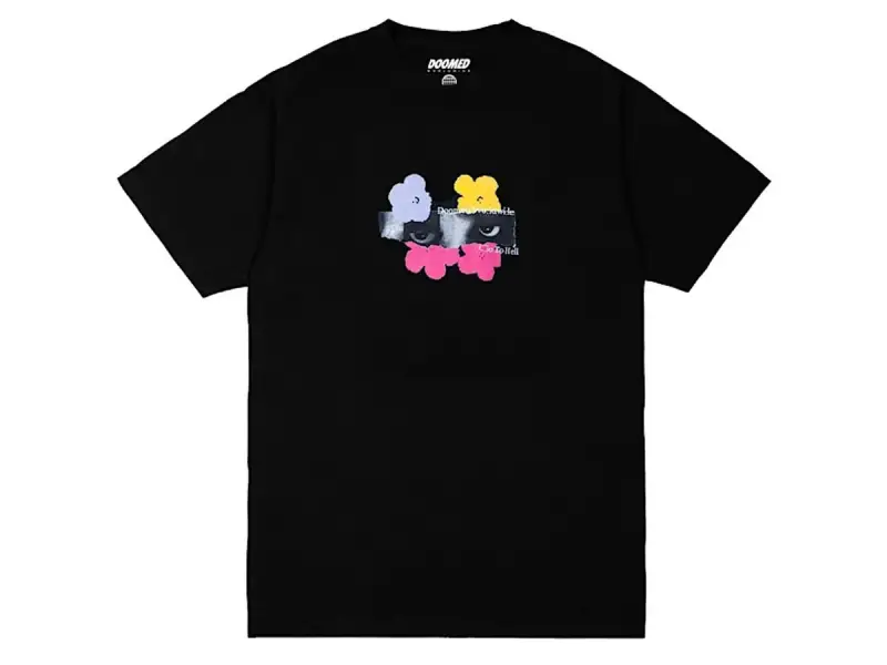 Doomed Brand "Flowers" T-Shirt - Black