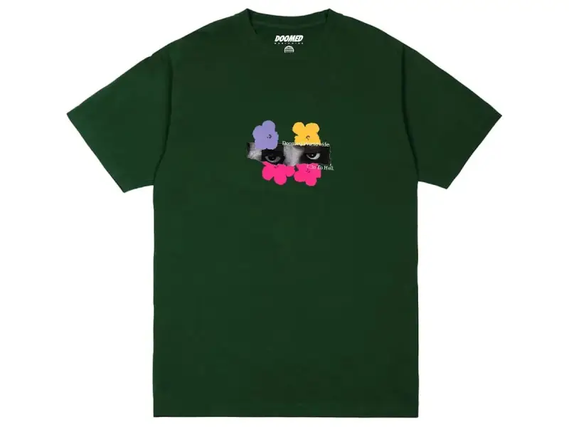 Doomed Brand "Flowers" T-Shirt - Green