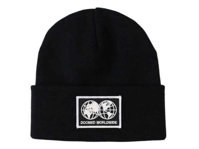 Doomed Brand "Globe Patch" Beanie Mütze - Black