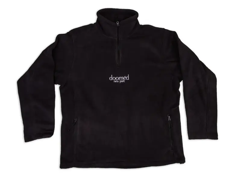 Doomed Brand "New Port Quarter Zip Fleece" Pullover - Black