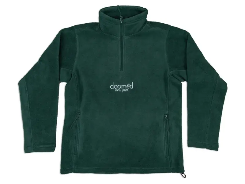 Doomed Brand "New Port Quarter Zip Fleece" Pullover - Dark Green