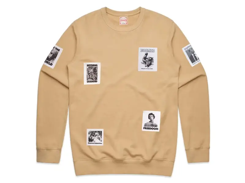 Doomed Brand "Patch Sweater" Pullover - Tan
