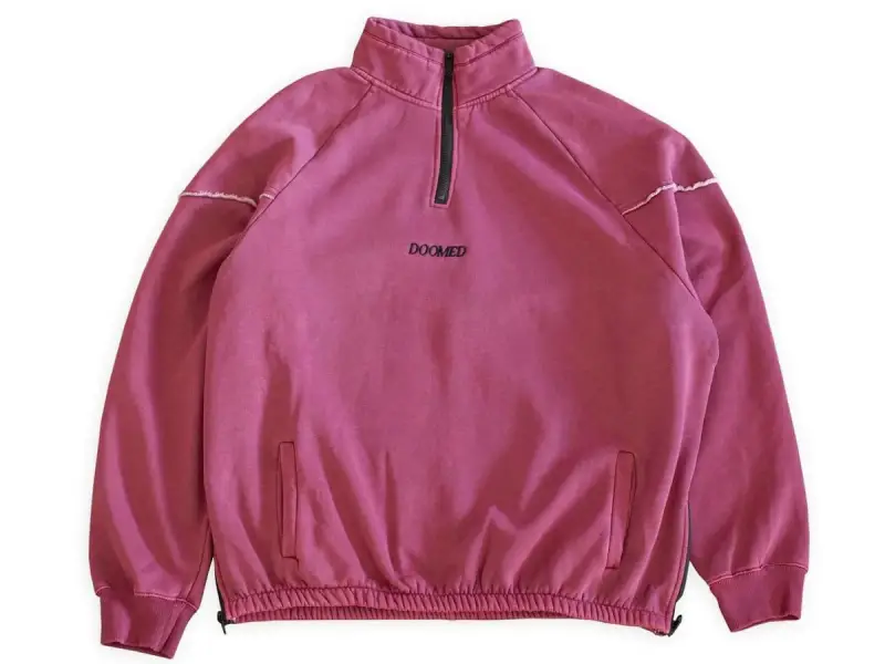 Doomed Brand "Truck Half Zip" Pullover - Burgundy