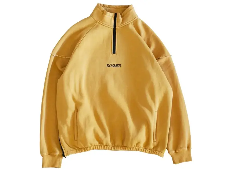 Doomed Brand "Truck Half Zip" Pullover - Yellow