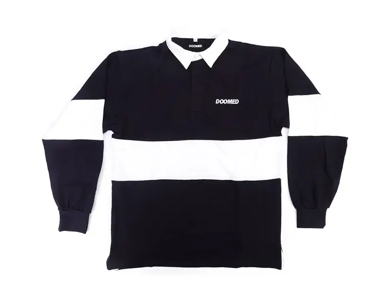 Doomed Brand "Will Carling Rugby Polo" Shirt - Navy/White