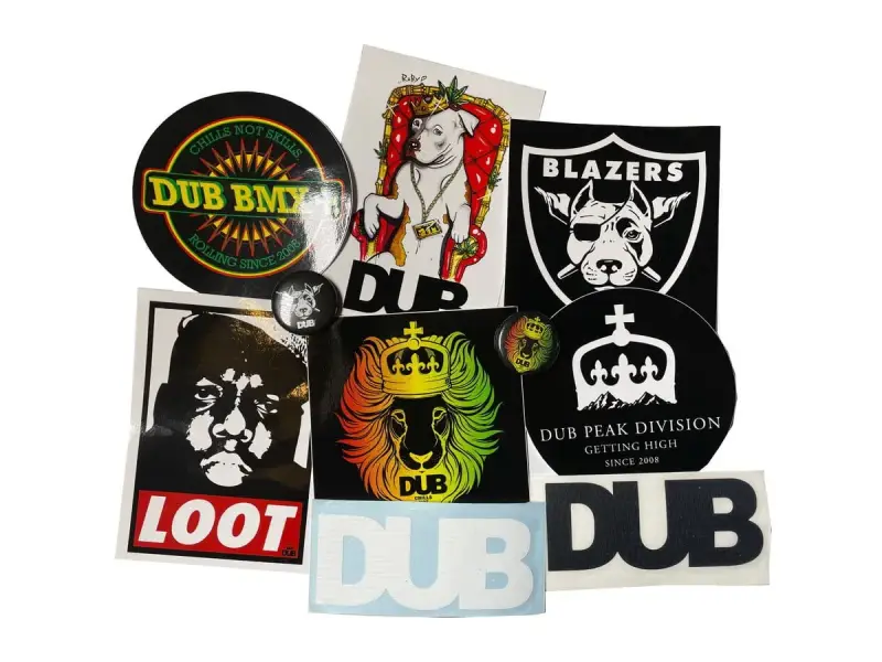 DUB BMX Button-Stickerset