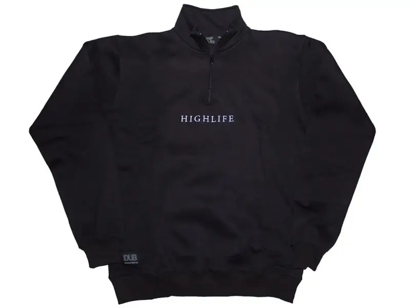 DUB BMX "Highlife Quarter Zip" Pullover - Black
