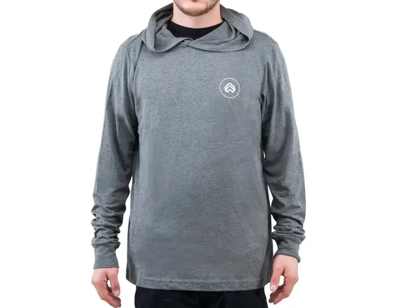 eclat "Circle Icon" Hooded Longsleeve - Dark Heather Grey