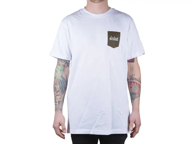 eclat "Script Pocket" T-Shirt - Brown Pocket
