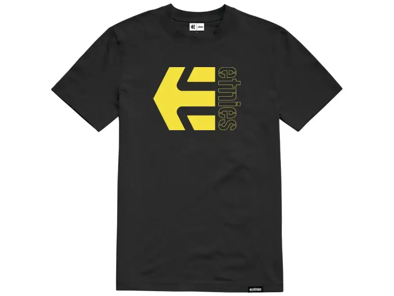 Etnies "Corp Combo Tee" T-Shirt - Black/Yellow