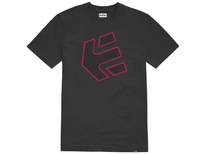 Etnies "Crank SS Tee" T-Shirt - Black/Black/Red