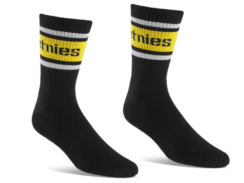 Etnies "Crew" Socks - Black/Yellow