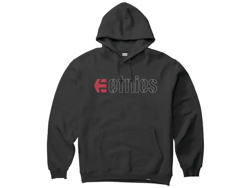 Etnies "Ecorp" Hooded Pullover - Black/Red/White