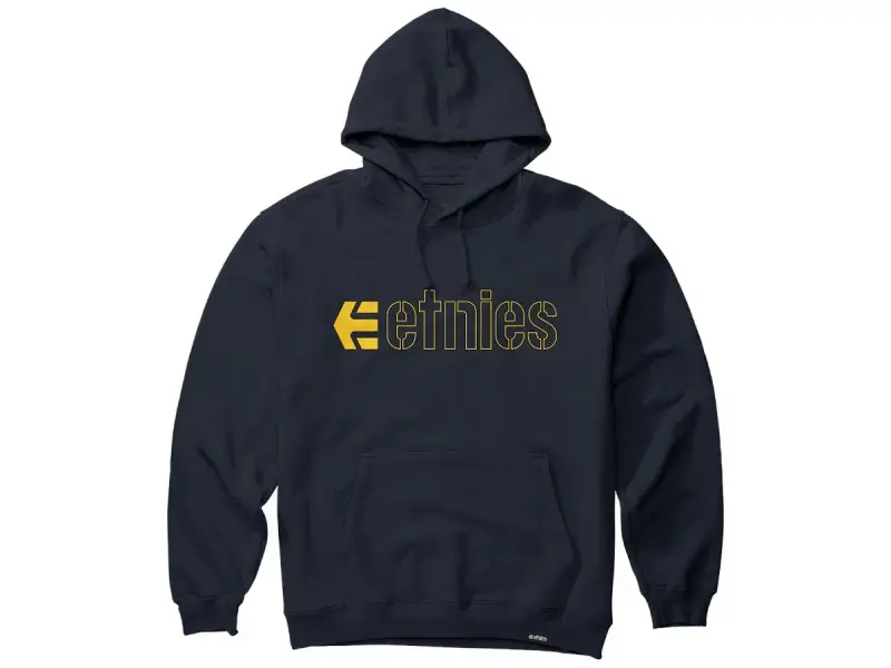 Etnies "Ecorp" Hooded Pullover - Navy/Yellow