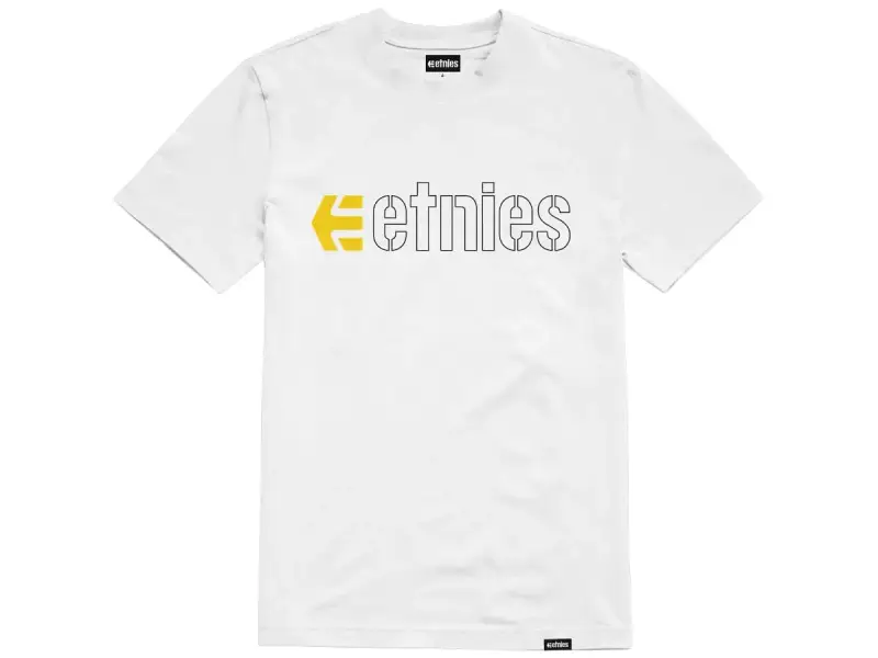 Etnies "Ecorp Tee" T-Shirt - White/Black/Yellow