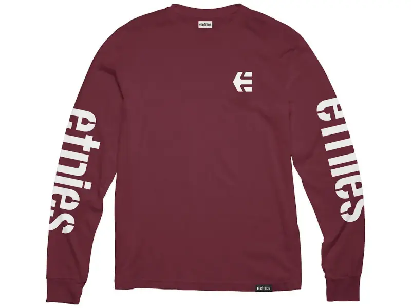 Etnies "Icon" Longsleeve - Burgundy/White