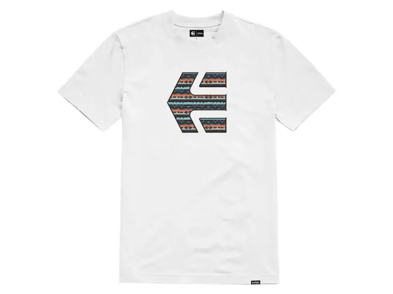 Etnies "Icon Print Tee" T-Shirt - White/Blue