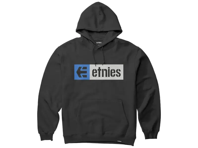 Etnies "New Box" Hooded Pullover - Black/Blue/Grey