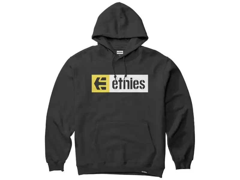 Etnies "New Box" Hooded Pullover - Black/Yellow/White