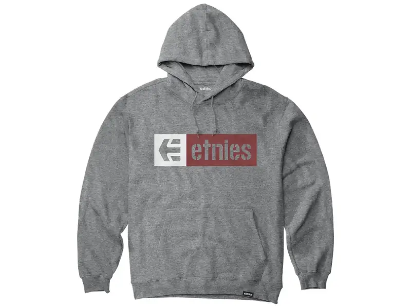 Etnies "New Box" Hooded Pullover - Grey/Red