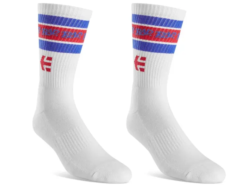 Etnies "Rad" Socks - White/Blue/Red