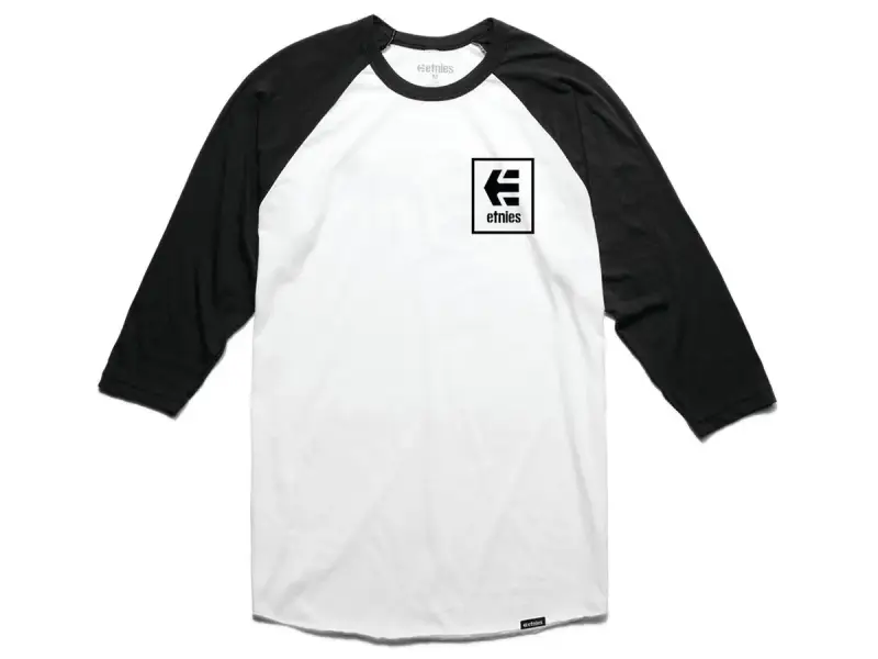 Etnies "Stack Box Raglan" 3/4 Longsleeve - Black/White