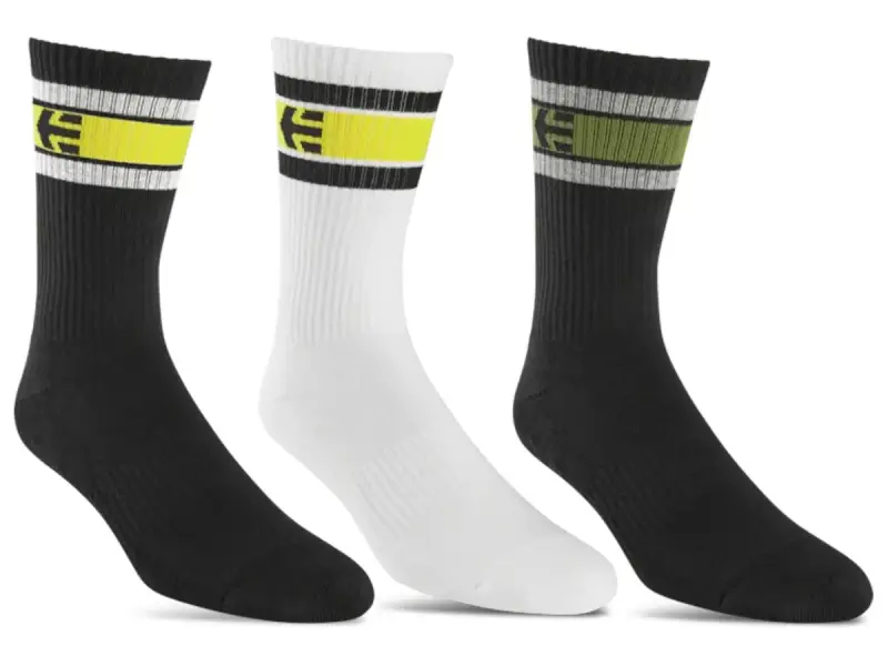 Etnies "Stencil 3 Pack" Socks (3 Pair) - Assorted