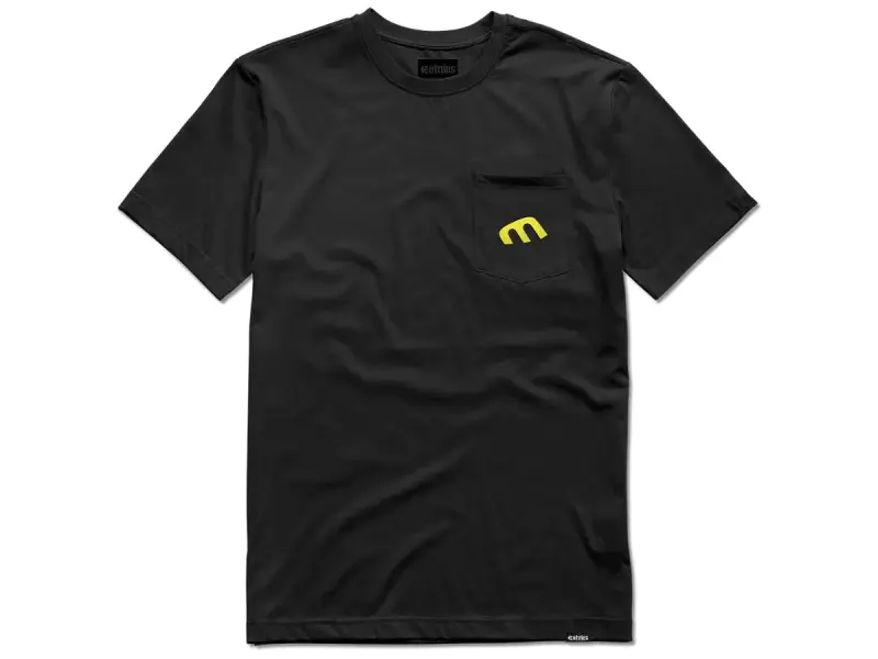 Etnies "Style E Pocket Tee" T-Shirt - Black/Yellow