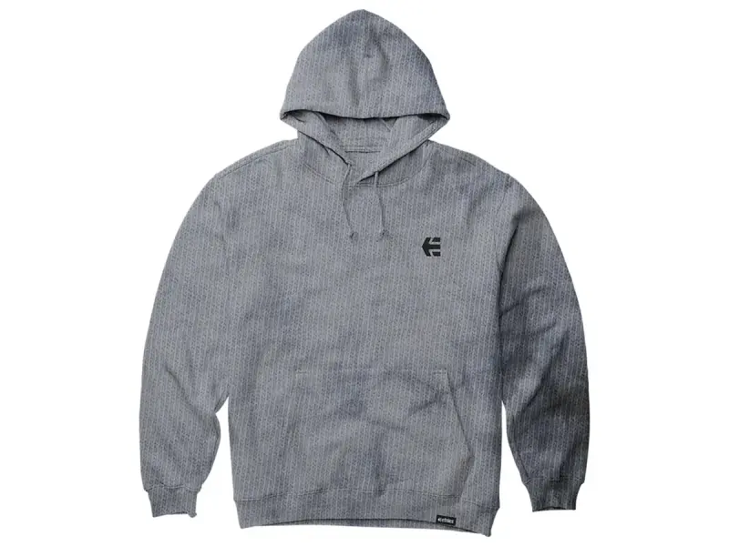 Etnies "Team Embroidery Wash" Hooded Pullover - Grey/Black