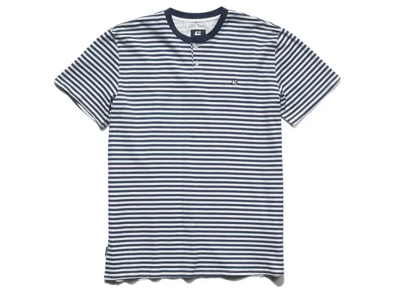 Etnies "Transfer Henley" T-Shirt - Navy/White