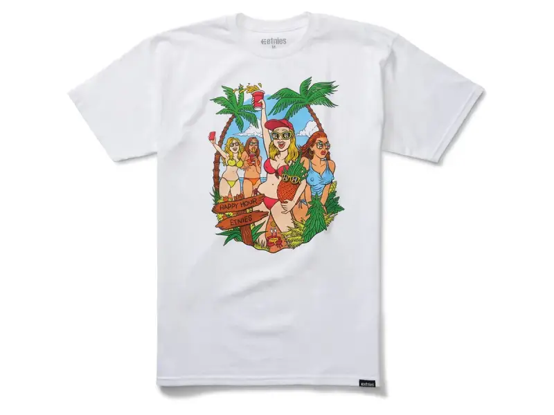 Etnies X Happy Hour "Beach Party" T-Shirt - White
