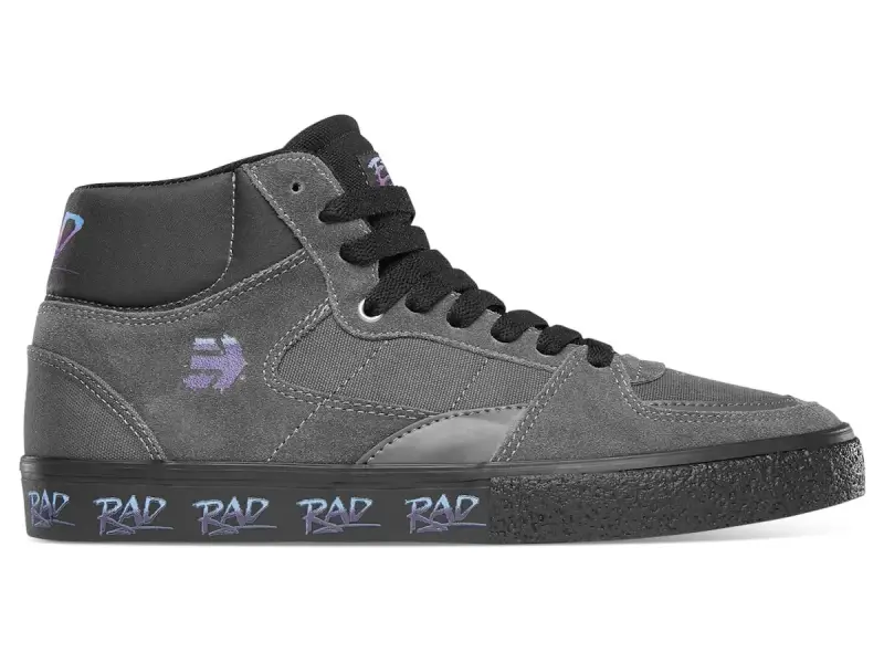 Etnies X RAD "Screw Vulc Mid" Shoes - Grey/Black