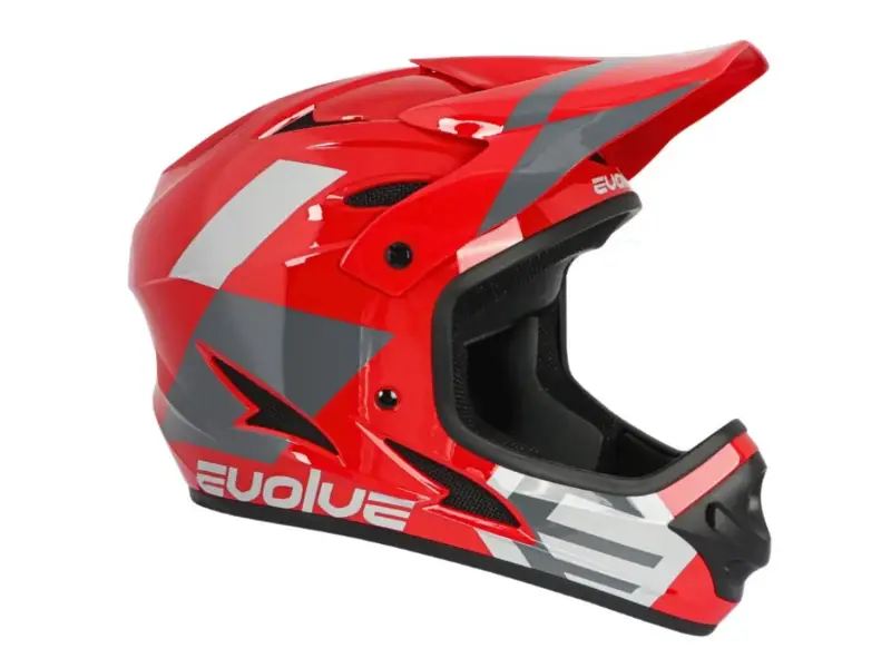 Evolve "Storm" Fullface Helm - Glossy Red/Grey
