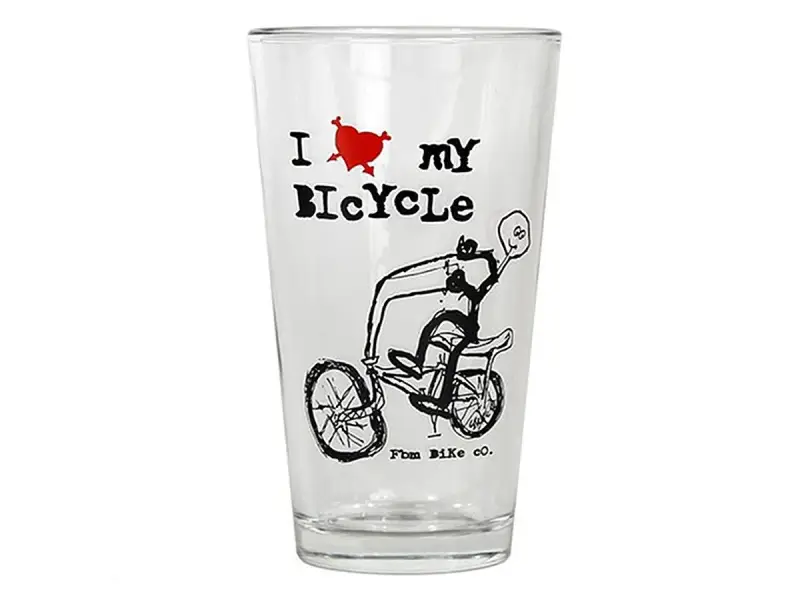 FBM "I Love My Bike" Glass