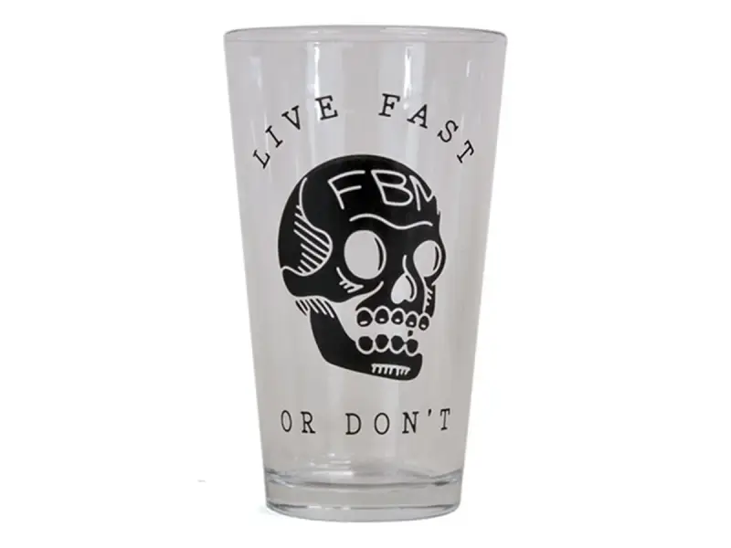 FBM "Live Fast" Glas